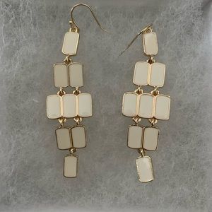 NWOT Marlyn Schiff White and Gold colored earrings